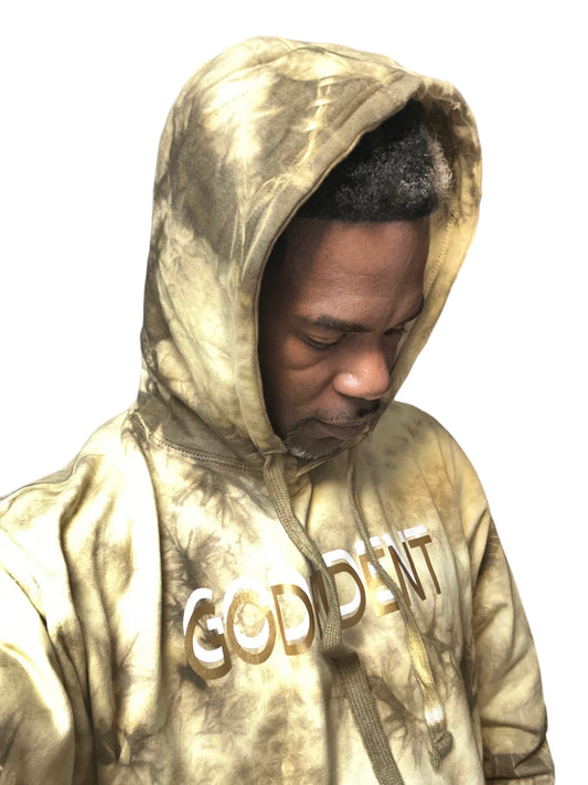 Tye Die Gold/White Adult Hoodie